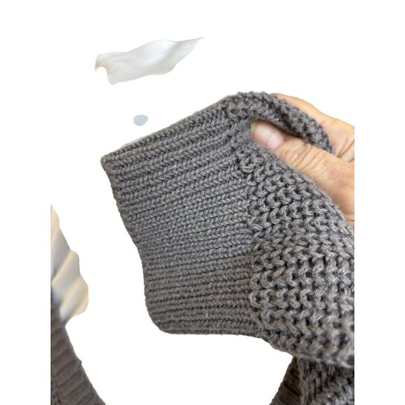 Torrid Sweater Gray Rib with Laced Detail in Back Women 1 Medium Cotton Blend - Picture 4 of 8